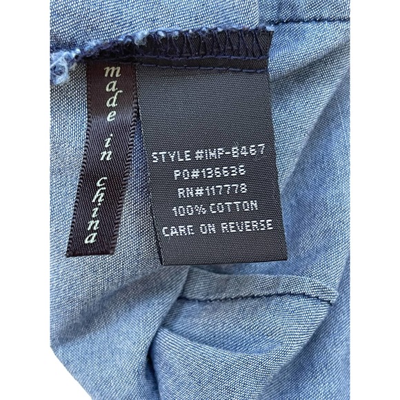 Love Stitch chambray denim shirt size Large - Picture 8 of 9